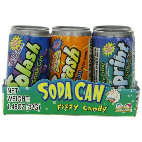 Kidsmania, Soda Can Fizzy Candy, Count 12 - Sugar Candy / Grab Varieties & Flavors
