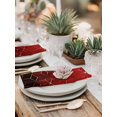 thumbnail image 5 of Ombre Red Geometric Cloth Napkins Set of 8 Reusable Dinner Napkins, Modern Abstract Art Cocktail Napkin Washable Table Napkins for Wedding/Holiday Party/Baby Shower 20"x20", 5 of 7