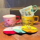 thumbnail image 4 of Bob Esponja Pantalones Cuadrados Patricio Estrella Dibujos animados Cuenco de fideos instantáneos de cerámica con tapa Juego de cuencos de arroz para desayuno Pareja Regalo de cumpleaños Niñas, 4 of 5