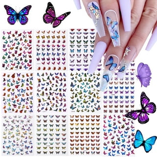 Besufy Nail Art Sticker 3D Beauty Butterfly Nail Art Stickers Manicure Decal  DIY Fingernail Decoration 
