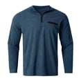 thumbnail image 3 of XIYON Mens Long Sleeve Polo Shirts Men's Striped Zipper Shirt Summer Casual Holiday Shirts Tops Classic Comfortable Golf Shirts For Men, 3 of 8