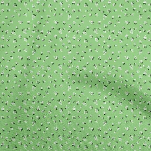 oneOone Velvet Pear Green Fabric Floral Sewing Craft Projects Fabric Prints By Yard 58 Inch Wide
