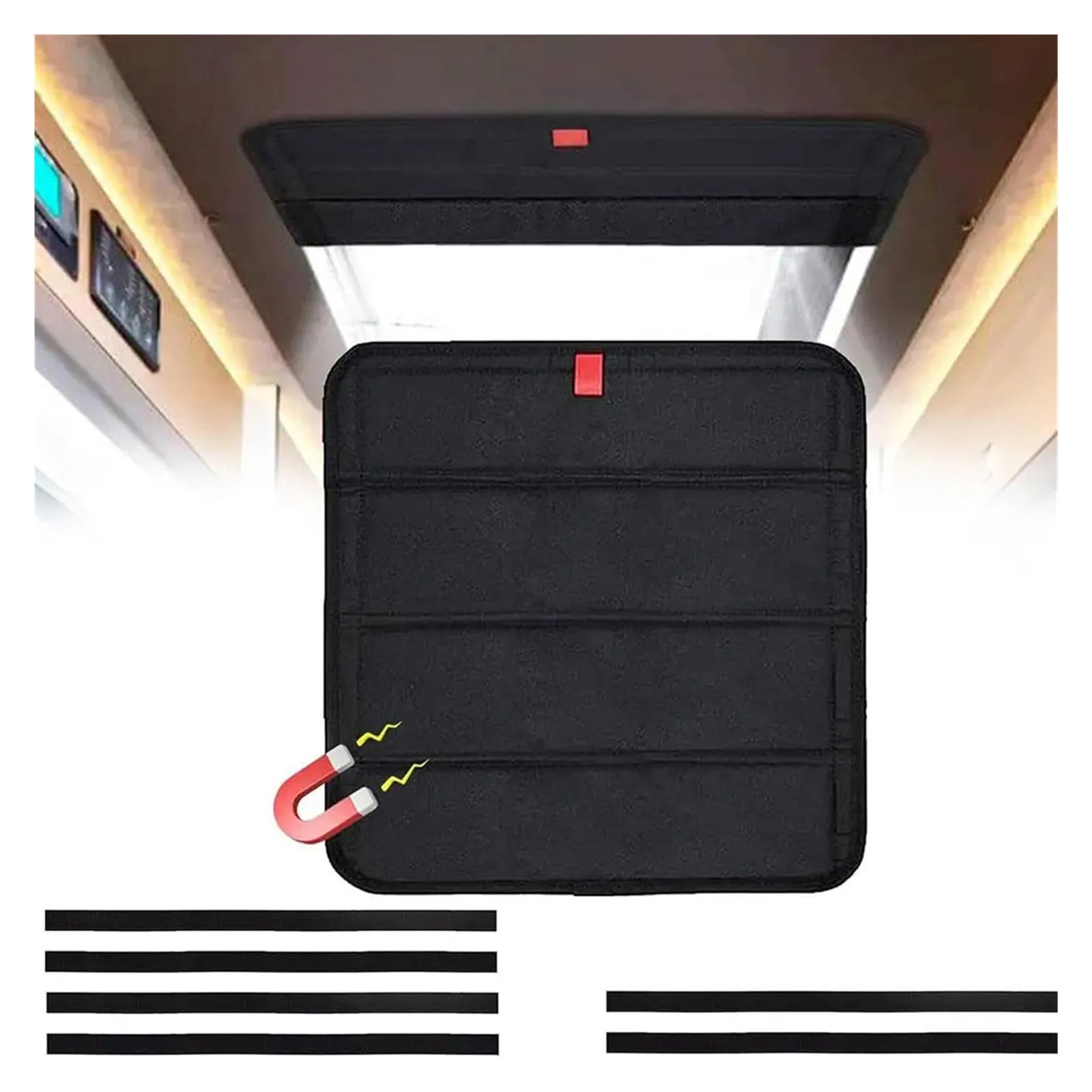 1pc RV Skylight Sunshade Foldable RV Roof Aluminum Film Reflective Shading Pad RV Parts Accessories ,Ease Of Installation