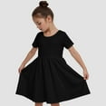 thumbnail image 2 of Gubotare Long Dress for Girls Little Girls Dress Ruffle Sleeve Floral Smocked Dresses Kids Casual Outfits Toddler Summer Tiered Boho Sundress Size 9-10T (Black,9-10 Years), 2 of 8