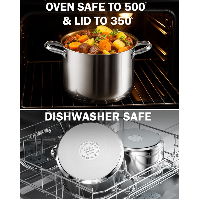 Cooks Standard Classic 8-Quart Stainless Steel Dutch Oven