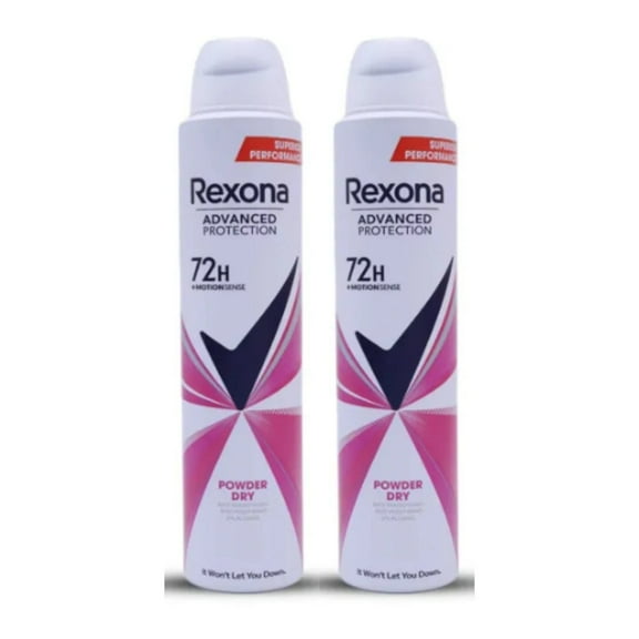 Rexona 2Pk Powder Dry Antiperspirant Deodorant 72h Sweat Odor Protection 200ML