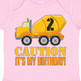 thumbnail image 4 of Inktastic 2nd birthday construction truck, cement mixer - 2 years old Boys or Girls Baby Bodysuit, 4 of 5