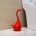 thumbnail image 4 of Juego de cepillos de baño con base de cerámica y mango de plástico, forma creativa de cisne, suministros para el baño, inodoro para el baño, 4 of 6