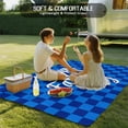 thumbnail image 5 of Fsddascl Happy Father's Day Outdoor Rug for Patio/Deck/Porch, Non-Slip Large Area Rug 6 x 9 Ft, Blue Checkered Plaid Indoor Outdoor Rugs Washable Area Rugs, Reversible Camping Rug Carpet Runner, 5 of 5