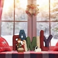 thumbnail image 3 of Resin Modern Nativity Ornament Set Elegant Profile Xmas desktop decor Festival Family Red, 3 of 9