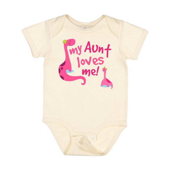 Inktastic My Aunt Loves Me Girls Baby Bodysuit