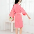 thumbnail image 5 of Utoimkio Girls Satin Kimono Robe Solid Girl Bath Robes Spa Robes for Wedding Birthday Party Bridal Sleepwear Bathrobes for Girls, 5 of 9
