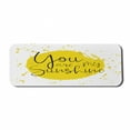 thumbnail image 1 of Saying Computer Mouse Pad, Circular Color Splash Outspread Brushstrokes with Inspirational Words Valentines Concept, Rectangle Non-Slip Rubber Mousepad Large, 31" x 12", Yellow, by Ambesonne, 1 of 2