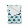 thumbnail image 2 of Tropical Soft Flannel Fleece Blanket, Exotic South American Plant Pattern on Geometric Shapes Background, Cozy Plush for Indoor and Outdoor Use, 60" x 80", Baby Blue Teal and White, by Ambesonne, 2 of 6