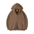 thumbnail image 1 of pstuiky camisas de manga larga para hombre, Chaqueta tipo cárdigan de manga larga con capucha y doble cremallera de color liso para hombre camisetas de hombre xl, 1 of 2