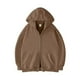 thumbnail image 1 of Dolkfu Sudadera con capucha de gran tamaño para hombres, sudadera con doble cremallera de corte holgado, chaqueta de manga larga de color sólido para hombres. L, 1 of 2