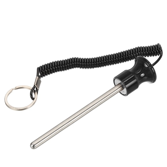 Pasador de peso Uxcell con cuerda de tracción 5/16" Diámetro Pasador de selector magnético para gimnasio en casa Club 4-15/16" Longitud Negro