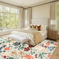 thumbnail image 5 of BERTHMEER 6'x9' Area Rugs for Living Room Bedroom Kitchen Farmhouse Playroom Washable Non Slip Vintage Oriental Flower Dorm Office Dining Room Carpets,Beige, 5 of 6