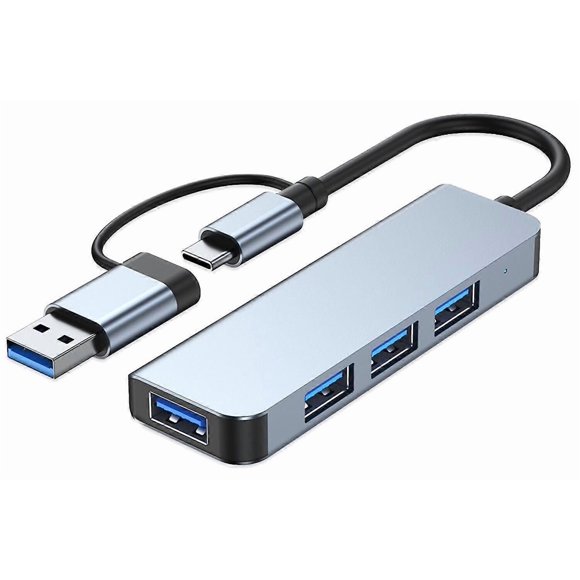 4-paced USB Hub 3.0, MacBook, Mac Pro/Mini, IMAC, PS4, PS5, Surface Pro, Flash Drive