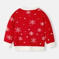thumbnail image 4 of Lopecy-Sta Christmas Sweater for Toddler Girls (3-8Y), Kids Merry Christmas Reindeer Knit Crewneck Pullover, Winter Long Sleeve Xmas Knitted Top for Holiday Party Red, 4 of 7