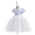 thumbnail image 4 of Gubotare Dresses for Kids Baby Girls Tutu Dress Summer Sleeveless Backless Princess Birthday Party Dresses Sequin Ruffle Tulle Bowknot Sundress 2T 3T (White,2-3 Years), 4 of 9