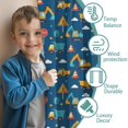 thumbnail image 3 of Blackout Kids Curtains,Excavator and Tree Blue Pattern Children's Insulated Curtains Set Of 2,Bedroom Essentials,Toddler Room Decor 42"x84", 3 of 5