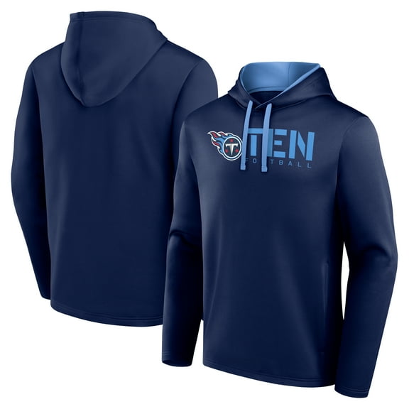Men's Logo Athletic Navy Tennessee Titans Head Start Pullover Hoodie