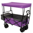 thumbnail image 5 of Carro plegable de 480lbs con dosel, cochecito de cochecito con ruedas de todo terreno de 7", cochecito plegable ligero, gran capacidad para acampar, comprar, deportes, 5 of 5