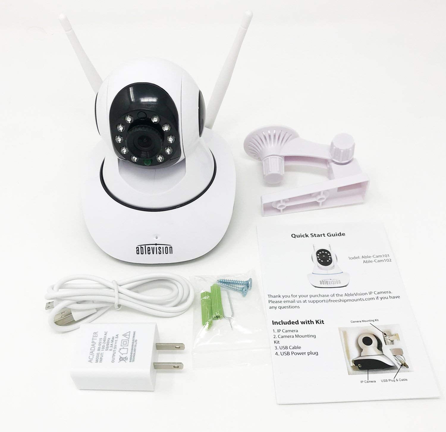 ablevision wireless ip security camera remote surveillance hd 1080p 2.0mp pan tilt wifi 2 way audio night vision wide angle baby/elder/pet/nanny monitor