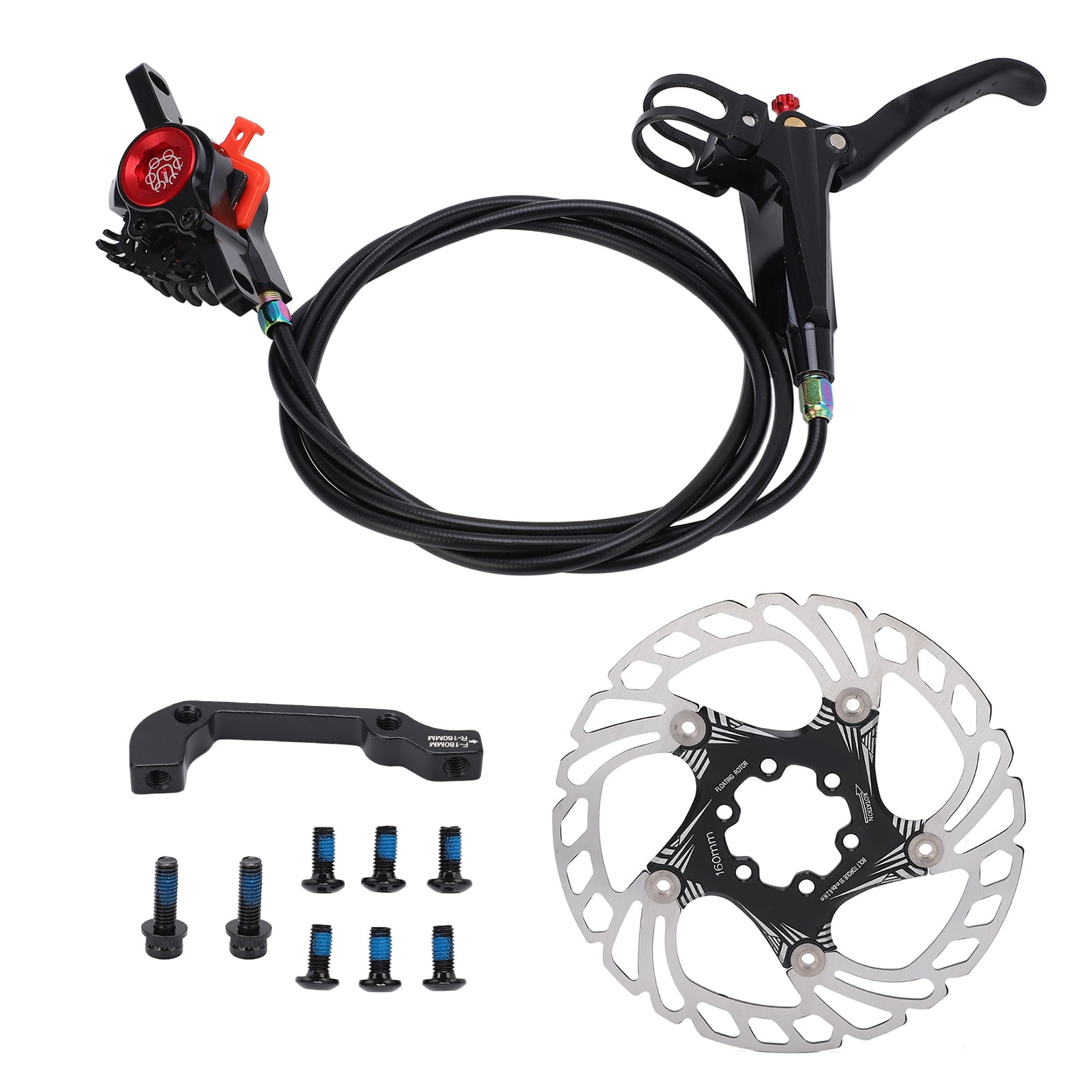 MEIJUN Bicycle Disc Brake Kit Front Rear Disc Brakes Conversion Set for Road Mountain BicyclesBlack Walmart
