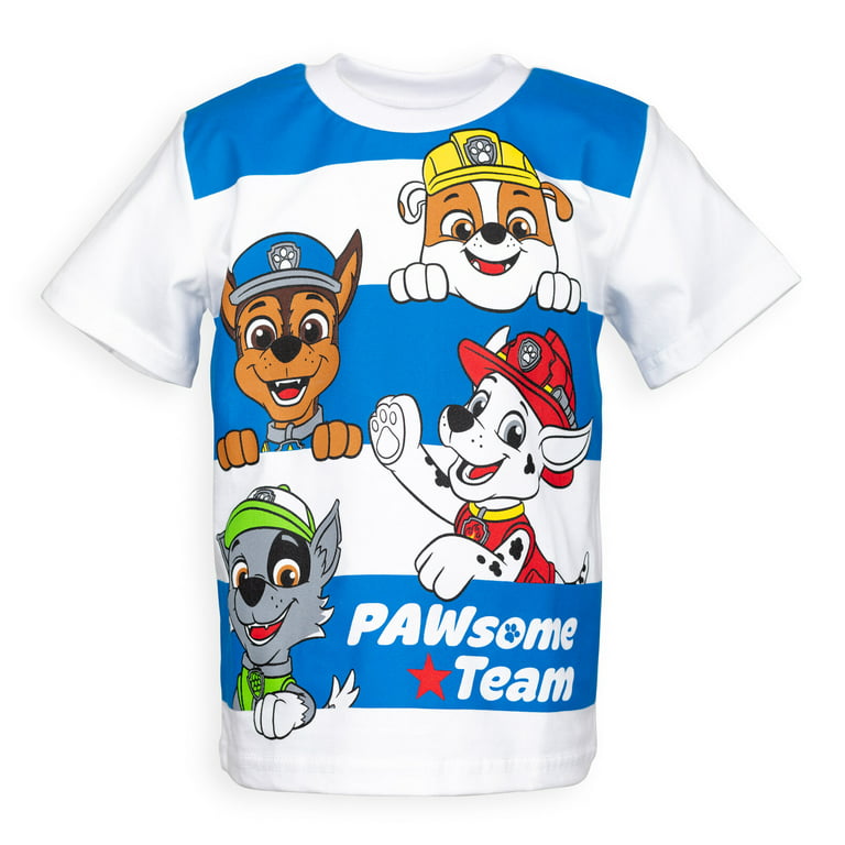 T-Shirts to Toddler Little Toddler Kid 4 Boys Patrol Pack Paw Rubble Chase Marshall
