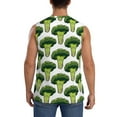 thumbnail image 4 of Kdxio Cute Broccoli for Men's Muscle T-shirt,Sleeveless for Workout Running Athletic Gym Lounge Casual, 4 of 7