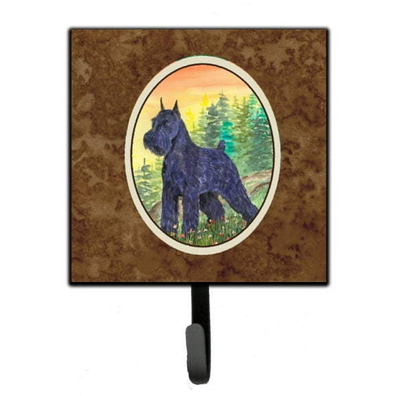 Caroline's Treasures SS1051SH4 Schnauzer Leash or Key Holder, Single Hook, multicolor