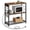Rustic Brown and Black, variant on VASAGLE Kitchen Island with Power Strip, Microwave Oven Stand, Baker's Rack with 3 Open Shelves, 6 Hooks, Metal Frame, Goldean Oak and White