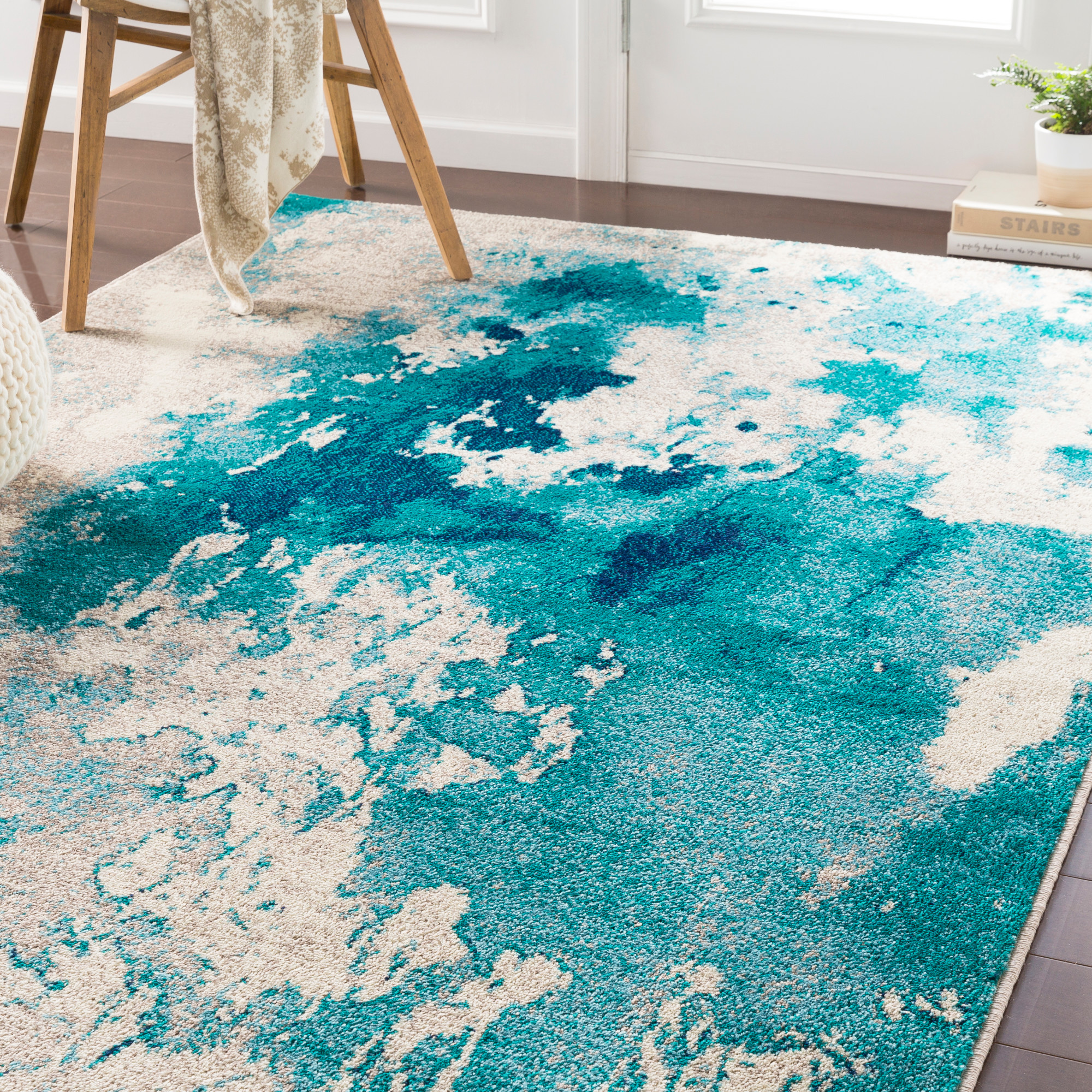 Artistic Weavers Veta Teal 1 ft. 10 in. x 2 ft. 11 in. Modern Area Rug