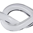thumbnail image 4 of 8"W, 3"H Black Glass Handmade Abstract Twisted Loop Knot Sculpture, by DecMode (2 Count), 4 of 12