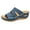 Blue, variant on Women's Multi-color Embroidered Sandals with Wedge Fish Mouth Platform Shoes Clearance Pink 9(42)