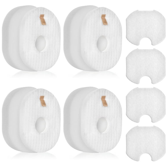4 Pack Filter Replacement for Shark Rocket HV301, HV302, HV30126, HV300, HV305, HV292, HV307Q, QS301Q, HV310, UV450 Ultralight Corded Stick Vacuum, Part #XFFV300, 4 Foam   Felt   Post Filters