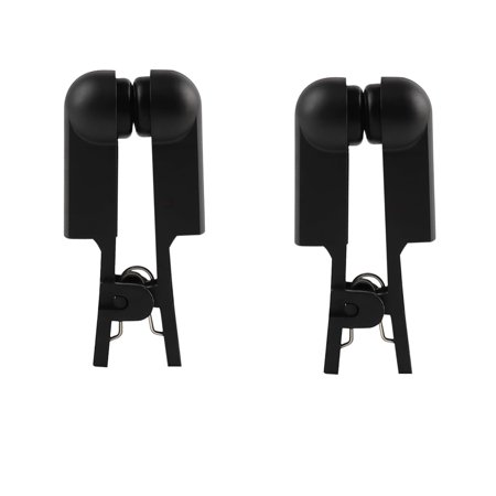 RUIFUU 1 Pair Ear Clip Electrode Black Rubber Reusable Clip Compatible with TENS 7000 and Standard Units Meridian Point Stimulation Accessory Black