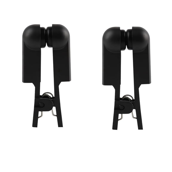 RUIFUU 1 Pair Ear Clip Electrodes for Tens Units, Reusable Black Rubber Clips with 2mm Pin for Vagus Nerve Therapy and Pain relief, Compatible with Tens 7000