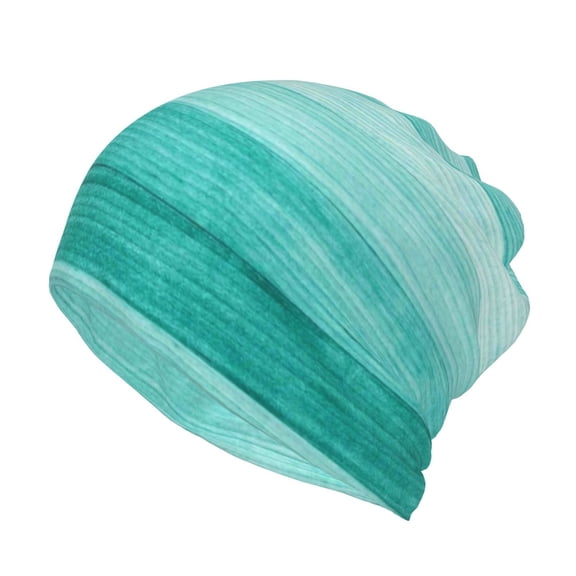 Honeii Teal Turquoise Print Winter Beanie Daily Hat - Thermal Polar Fleece Ski Running Hat Skull Cap for Men and Women,Beanie