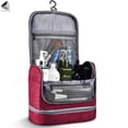 thumbnail image 3 of PULLIMORE Large Hanging Toiletry Bag for Women and Men, Travel Toiletry Bag Organizer for Toiletries, Cosmetics, Makeup Bag with Mesh (Red), 3 of 9