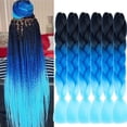 thumbnail image 2 of Extensiones de cabello trenzado Jumbo ombré, fibra sintética de alta temperatura, 24 pulgadas, 1 unidad, 2 of 4