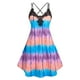 thumbnail image 1 of Vestido Midi Talla Extra Encaje y Teñido Rosegal Vestidos casuales de talla grande, 1 of 5