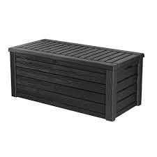Keter Westwood 20 Cu.Ft./150G Weather Resistant Resin Patio/Outdoor Garden Storage Lockable Deck Box/Bench