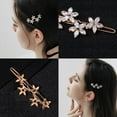 thumbnail image 4 of Rhinestone Hair Pins, Crystal Hair Clips, Handmade Cute Hair Barrettes, Hollow Geometric Hairpins, Elegant Metal Hairpin Hair Accessories Headwear Styling Tools, Gifts for Women Girls, 4 of 4