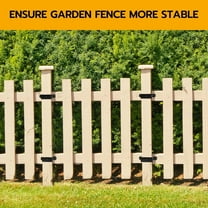 4pcs Strap Post Ties Black Deck Fence for Post U Bracket,Can Be Fence Post Brackets for Metal Posts