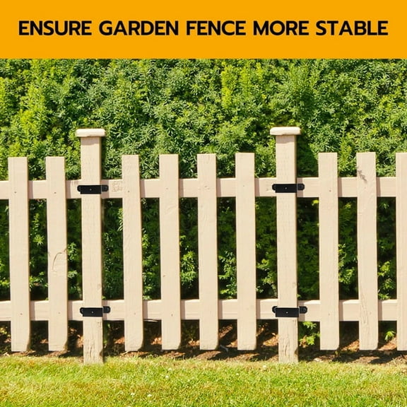 4pcs Strap Post Ties Black Deck Fence for Post U Bracket,Can Be Fence Post Brackets for Metal Posts