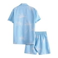 thumbnail image 3 of CHUMUD Men's Hawaiian Matching Set Summer Outerwear Beach 2 Piece Vacation Outfits Tropical print Shirts and Shorts, 3 of 4