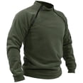 thumbnail image 4 of Suéter de cuello alto para hombre, primavera y otoño, suelto, color sólido, para exteriores, cálido, transpirable, chaqueta táctica para hombre, 4 of 5